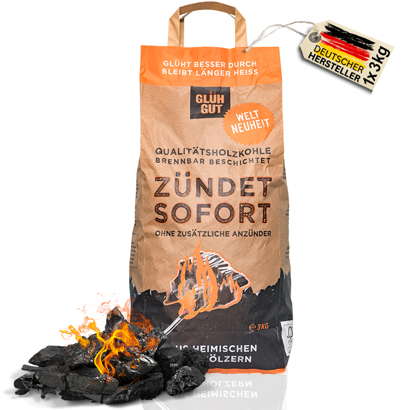 GLHGUT 2-in-1 Qualittsholzkohle - Produkt-Sets