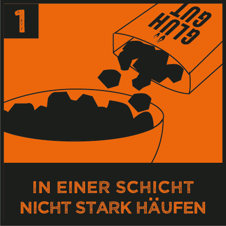 Glühgut Staubfreies Anzünden