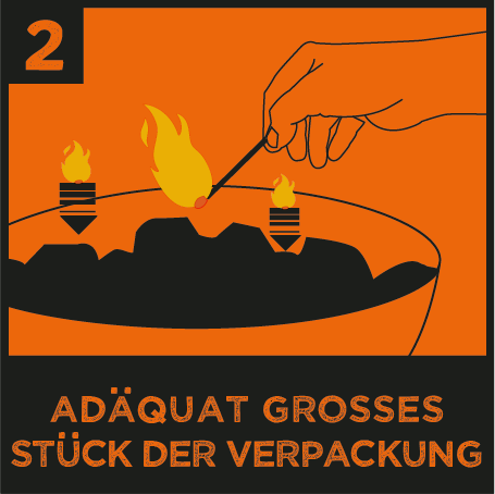 Glühgut einfaches Anzünden